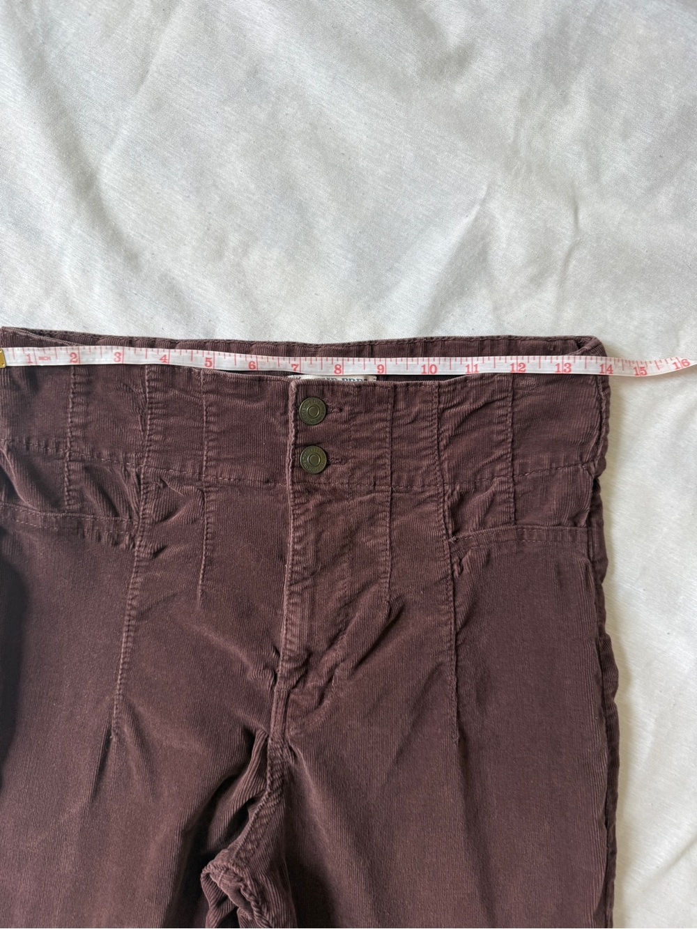 We the Free Corduroy Women's Flare Jeans in Deep Brown - Picture 4 of 8